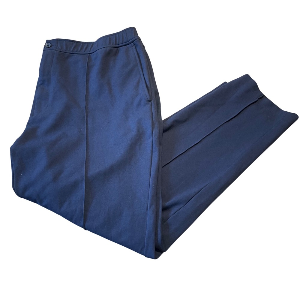 Quince Women's Navy Blue XL Straight Leg Dress Pants Comfort Stretch